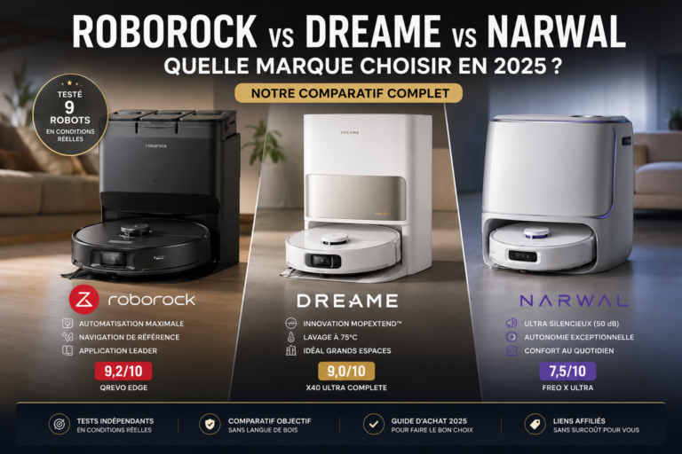 Roborock vs Dreame vs Narwal : quelle marque choisir ?